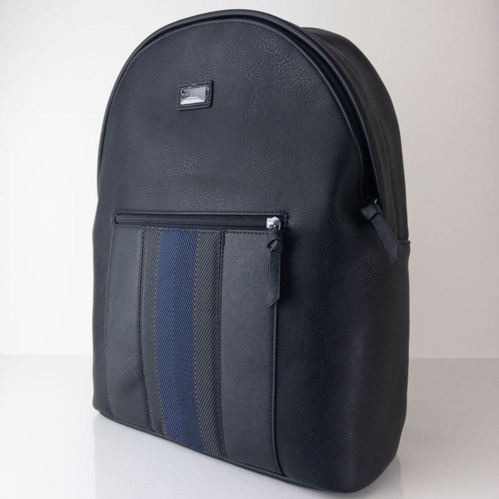 NWT Ted Campbell Men’s style Vegan Leather Black Backpack